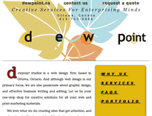 Tablet Screenshot of dewpoint.ca